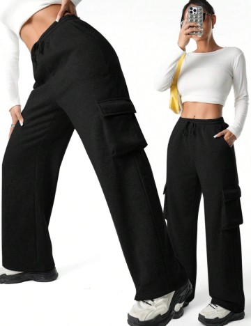 Pantaloni de trening Shein, negru