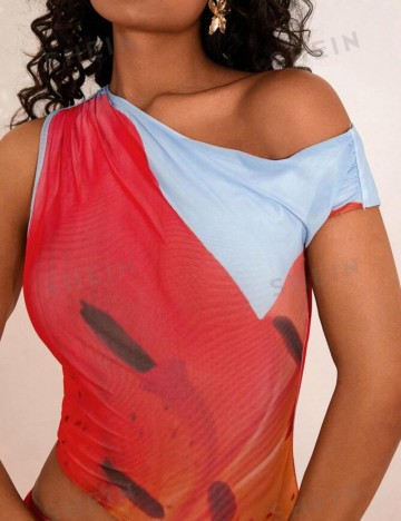Rochie maxi Shein, mix culori