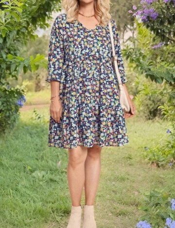 Rochie mini Shein Curve+, mix culori