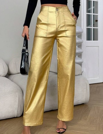 Pantaloni Shein, auriu