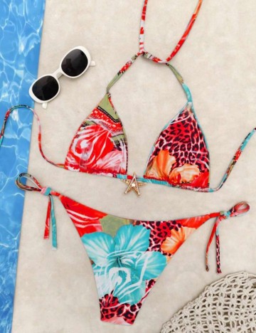 Costum de baie Shein, mix culori