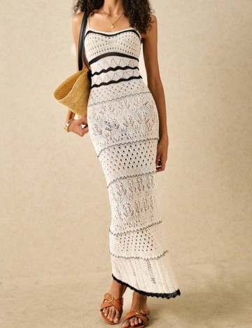 Rochie maxi Shein, crem