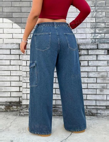 Jeans Shein Curve+, albastru