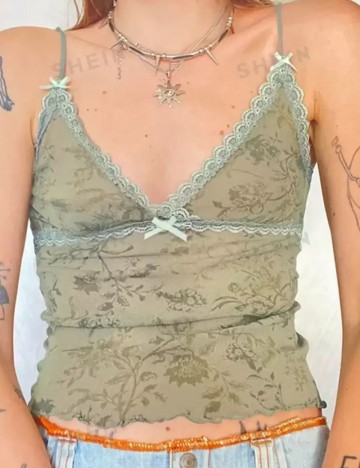 Top Shein, verde