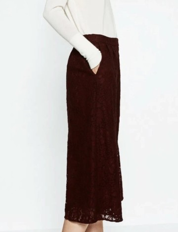 Pantaloni 3/4 Zara, vișiniu