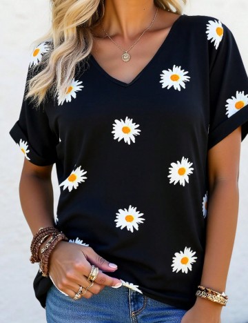 Tricou Shein Curve+, negru