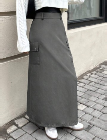 Fustă maxi Shein, gri