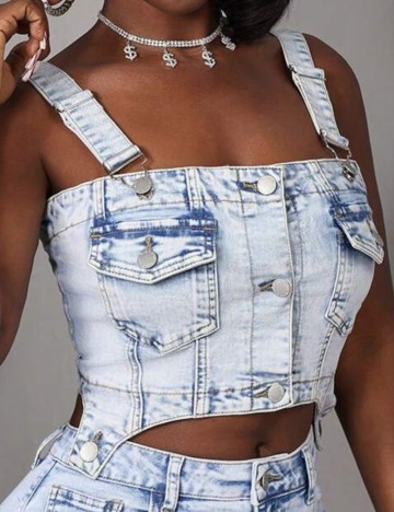 Top Shein, albastru