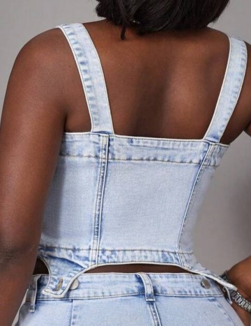 Top Shein, albastru
