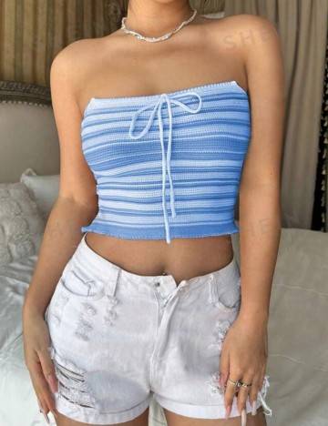 Top Shein, albastru