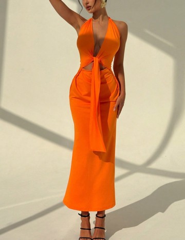 Rochie maxi Shein, portocaliu