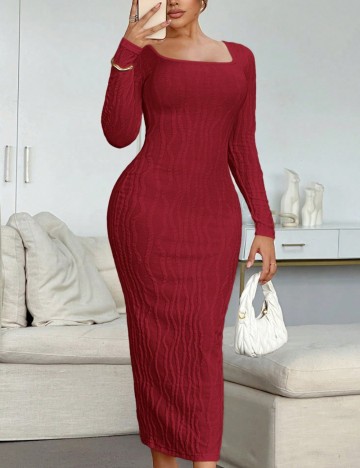 Rochie midi Shein, vișiniu