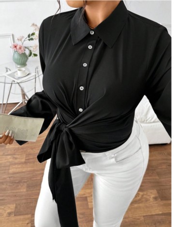 Cămașă Shein Curve+, negru