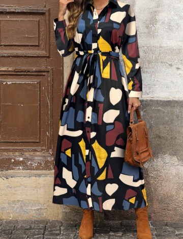 Rochie maxi Shein, mix culori