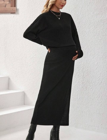 Set rochie și bluză Shein, negru