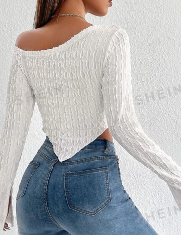 Bluză Shein Curve+, alb