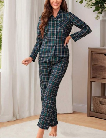 Compleu pijamale Shein, verde