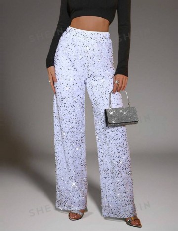 Pantaloni Shein, alb