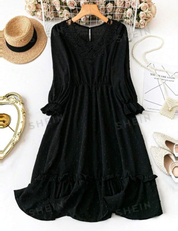 Rochie mini Shein Curve+, negru