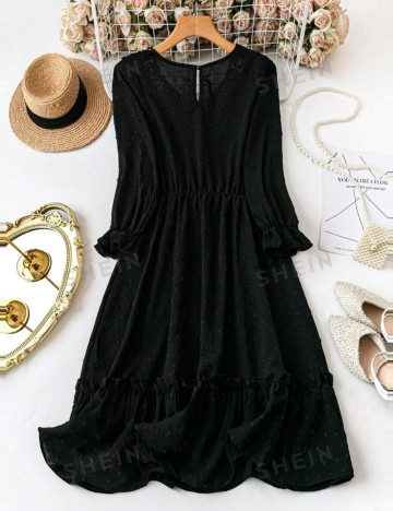 Rochie mini Shein Curve+, negru