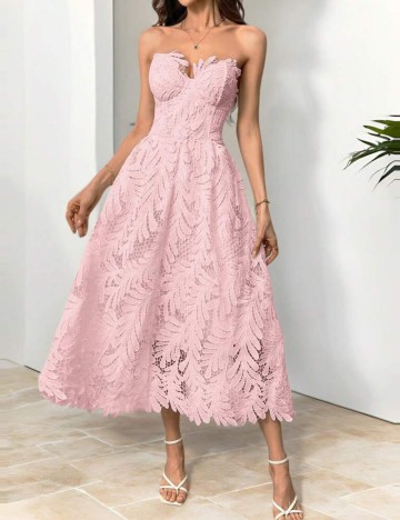 Rochie midi Shein, roz