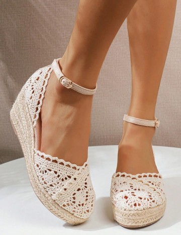 Espadrile Shein, crem