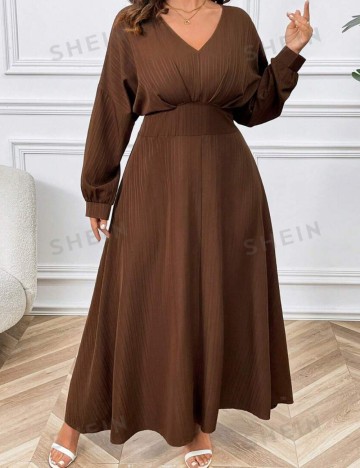 Rochie maxi Shein Curve+, maro