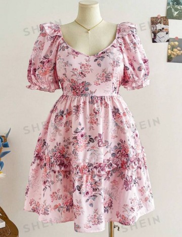 Rochie mini Shein Curve+, roz