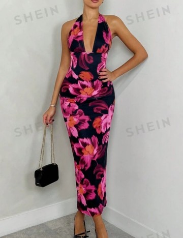 Rochie midi Shein, mix culori