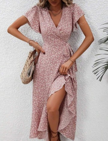 Rochie midi Shein Curve+, mix culori