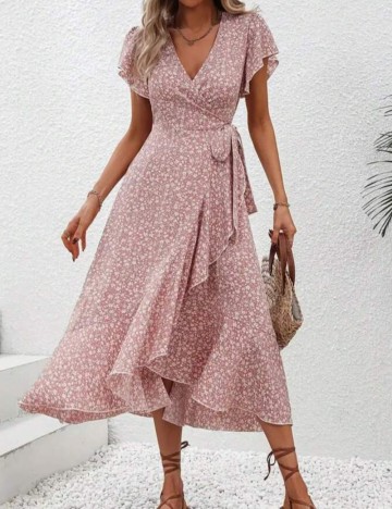 Rochie midi Shein Curve+, mix culori