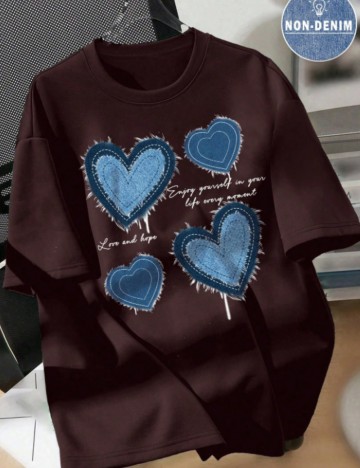 Tricou Shein Curve+, maro