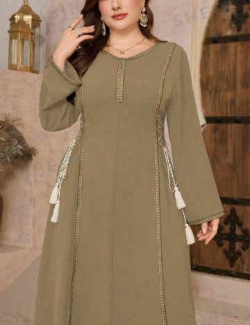 Rochie midi Shein Curve+, bej
