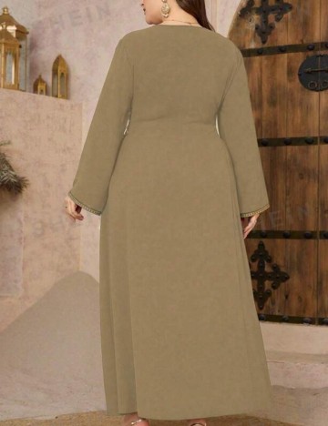 Rochie midi Shein Curve+, bej