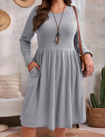Rochie mini Shein Curve+, gri