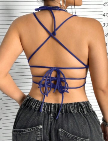 Top Shein Curve+, albastru