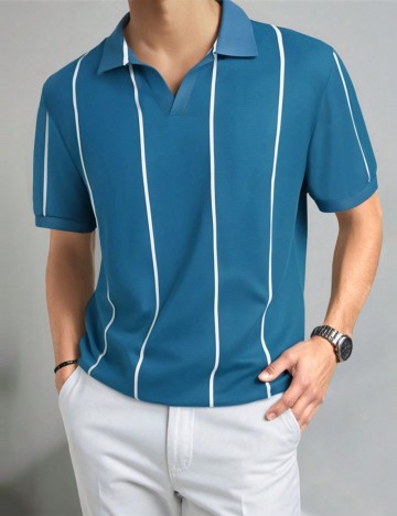 Tricou MANFINITY by Shein, albastru