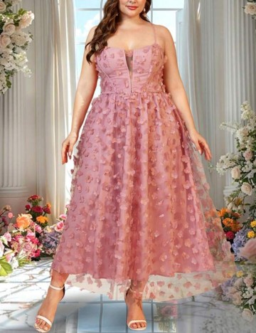 Rochie de ocazie Shein Curve+, roz