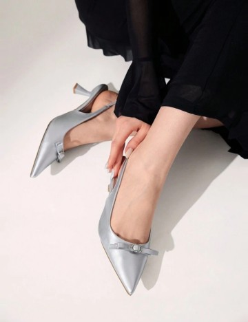 Pantofi cu toc Shein, gri