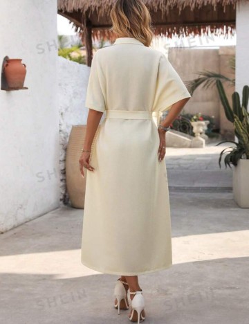 Rochie midi Shein, crem