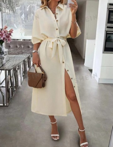 Rochie midi Shein, crem