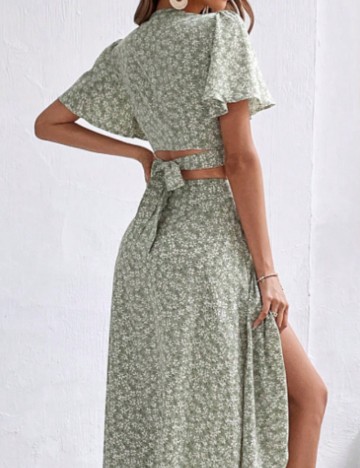 Cămașă cu mânecă scurtă Shein, verde