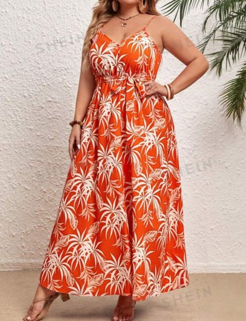 Rochie maxi Shein Curve+, mix culori