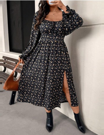 Rochie midi Shein Curve+, negru