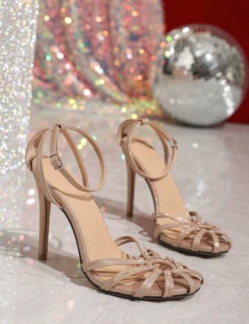 Pantofi cu toc Shein, bej