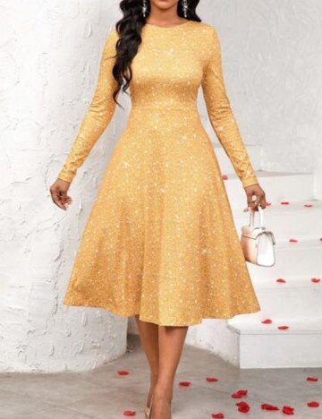 Rochie midi Shein, mix culori