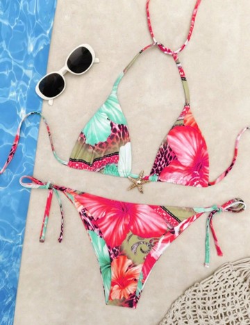 Costum de baie Shein, mix culori