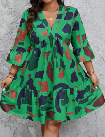 Rochie mini Shein Curve+, mix culori