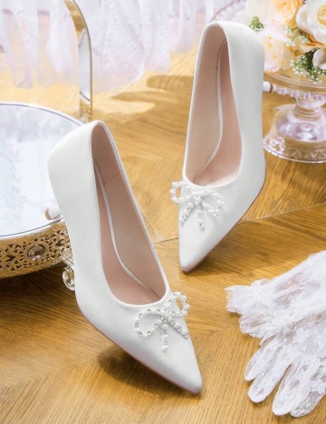 Pantofi cu toc Shein, alb