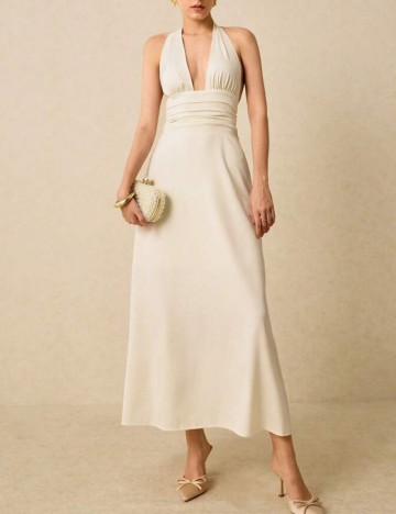Rochie maxi Shein, crem